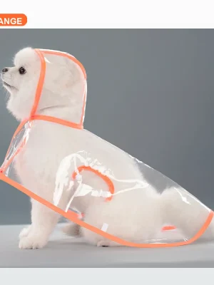 PetPetPick Waterproof Hooded Dog Raincoat Poncho