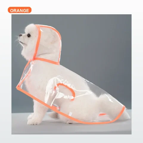 PetPetPick Waterproof Hooded Dog Raincoat Poncho